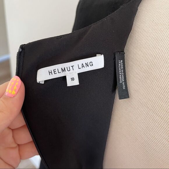 Helmut Lang Black Cold Shoulder Dress Cut Out 10 - Picture 6 of 9